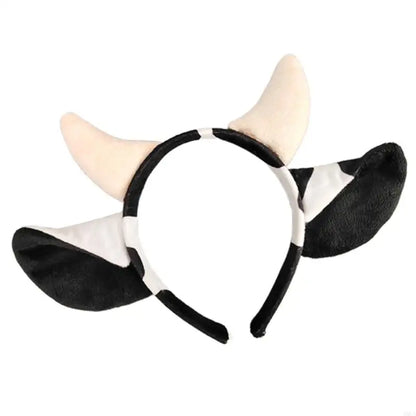 Cow Costume Set - Cow Ears Headband, Gloves and Tail for Halloween Cosplay