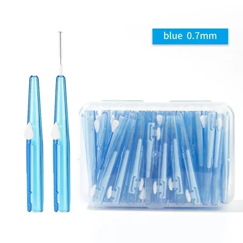 30-Piece Interdental Toothpick Brushes – 0.6-1.5mm I-Shape Dental Floss for Oral Care