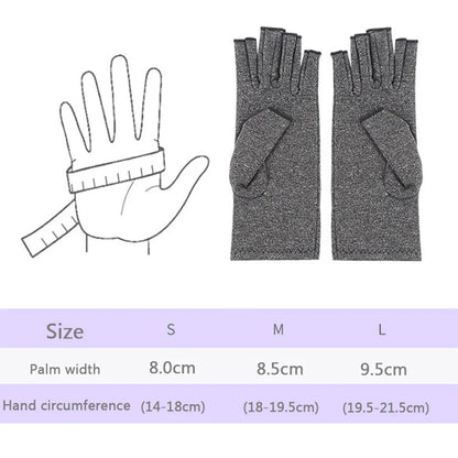 Compression Arthritis Gloves – Wrist Support Therapy, Joint Pain Relief, Half-Finger Gloves for Cycling & Daily Use
