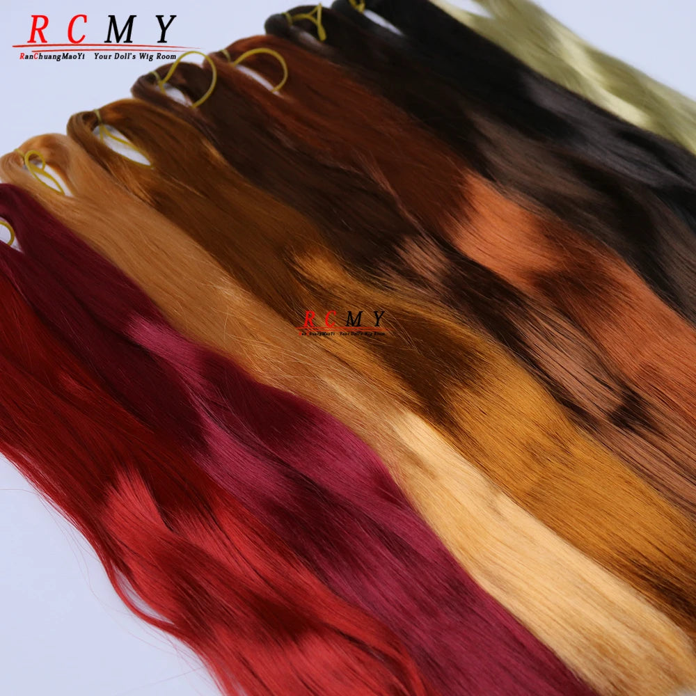 BJD/SD Reborn Doll Wig - Wine Red Milk Silk Rooting Hair Transplant Doll Hair Accessory