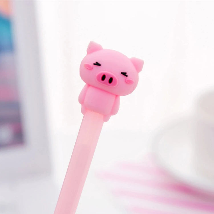 Cute Pink Pig Gel Pen – Kawaii Retractable Pen for School, Office, and Student Gifts
