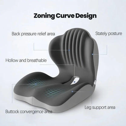 Memory Foam Truck Seat Cushion – L-Shaped Ergonomic Design with Lumbar Support Pillow for Drivers