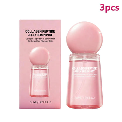 Collagen Peptide Jelly Mist Serum - Deep Hydration, Moisturizing, and Firming Facial Care Spray for Dewy-Looking Skin