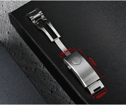 San Martin Fly Adjustable Clasp — 16mm Watch Bracelet Buckle Folding Clasp (Non-Universal)
