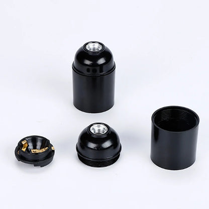 E27 Self-Locking Bakelite Lamp Holder - LED Light Bulb Socket with E14 Cap for Floor & Table Lamps
