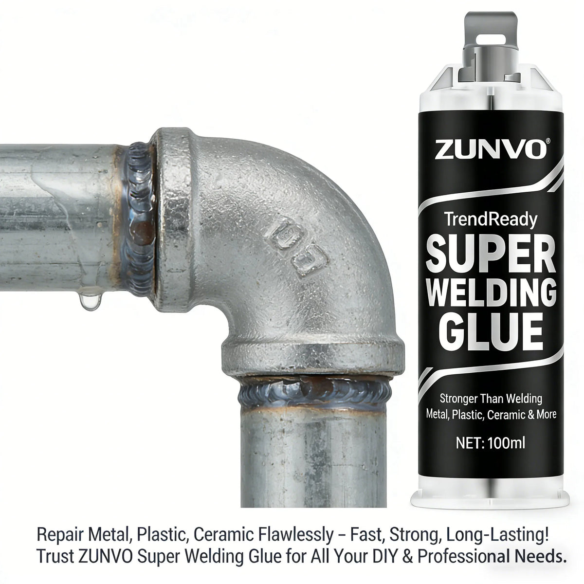 Super Welding Glue - Strong Bonding Adhesive for Metal, Plastic, and Ceramic Repairs