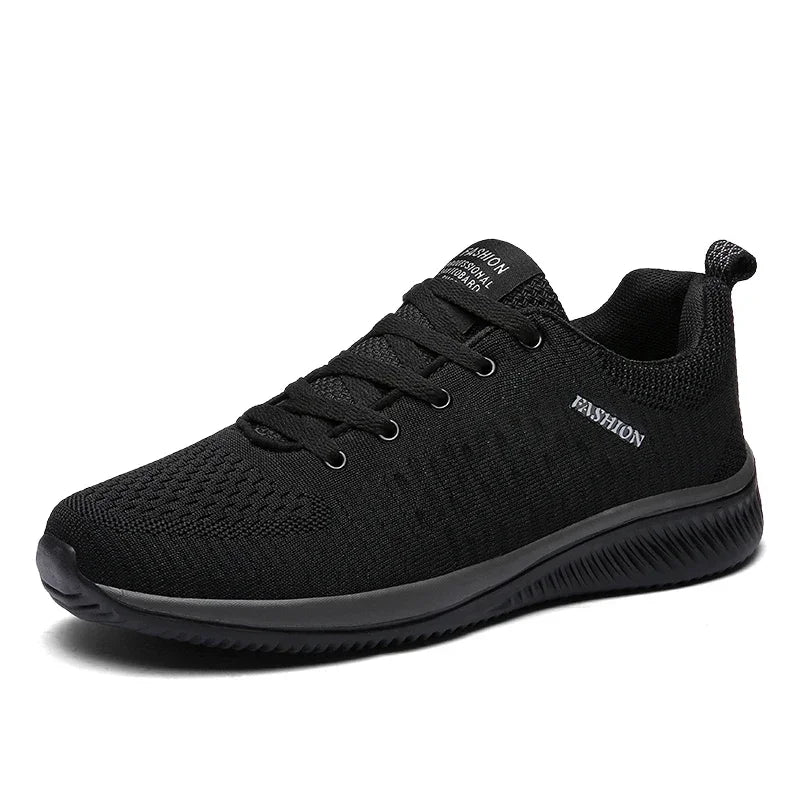 MAEDEF Athletic Shoes for Men – Black Knit Sneakers, Breathable Casual Running, Walking & Gym Shoes for Men & Women