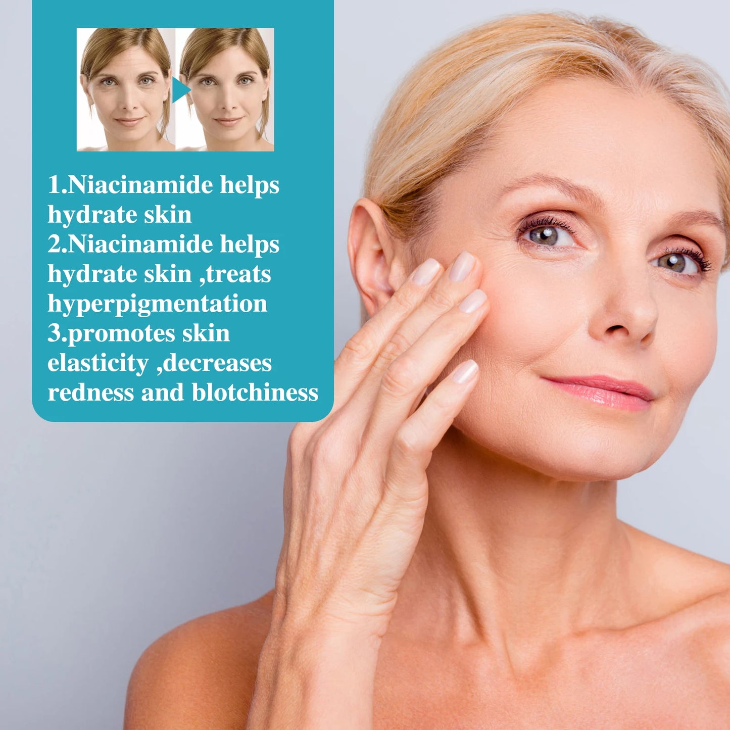 Nicotinamide Anti-Wrinkle Serum – Collagen Lifting & Firming Face Essence, Smooths Fine Lines, Repairing Anti-Aging Skin Care Serum