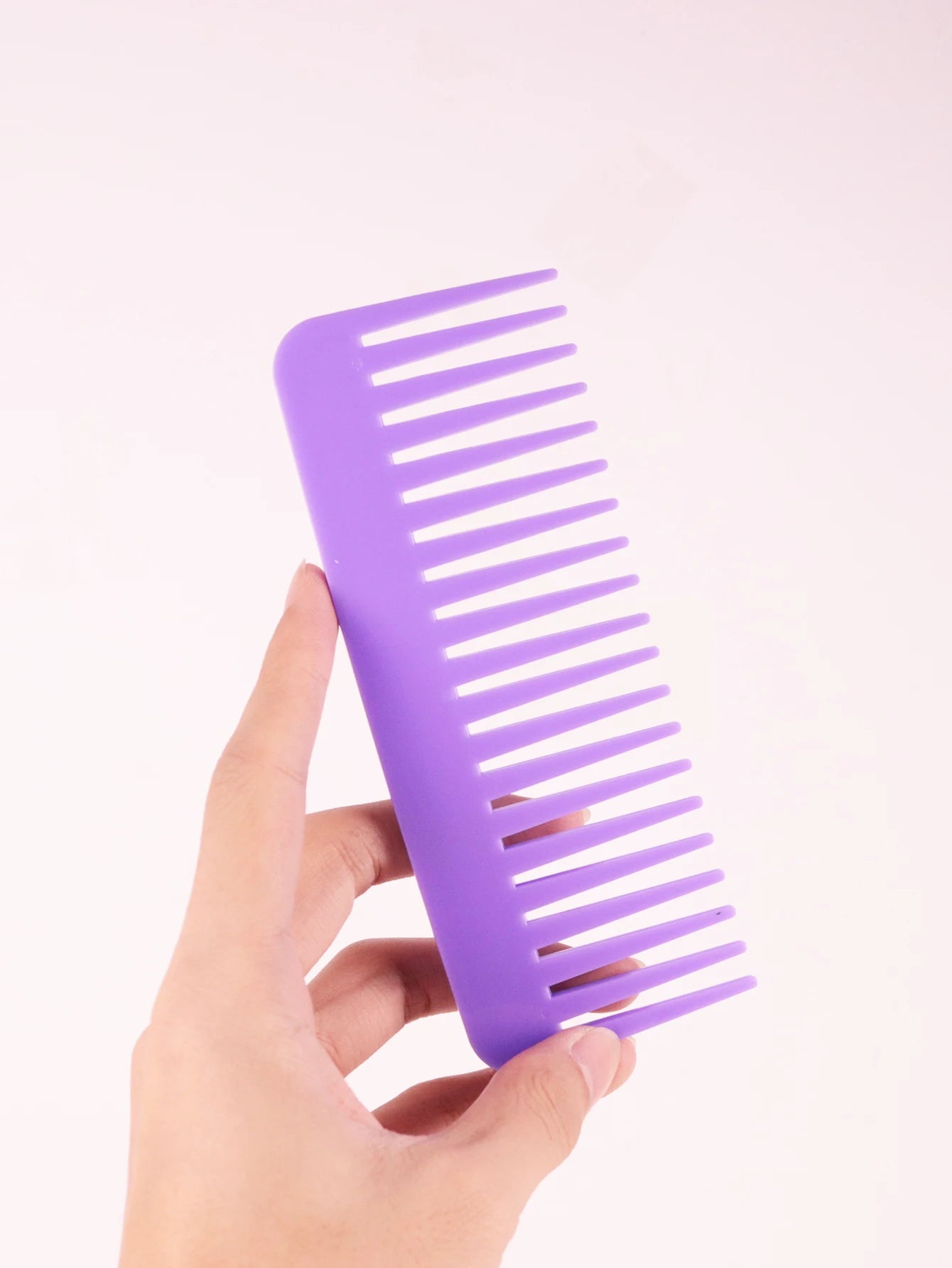 Thick Plastic Heat-Resistant Salon Comb – Anti-Static Long & Wide Tooth Comb for Real Hair Wigs