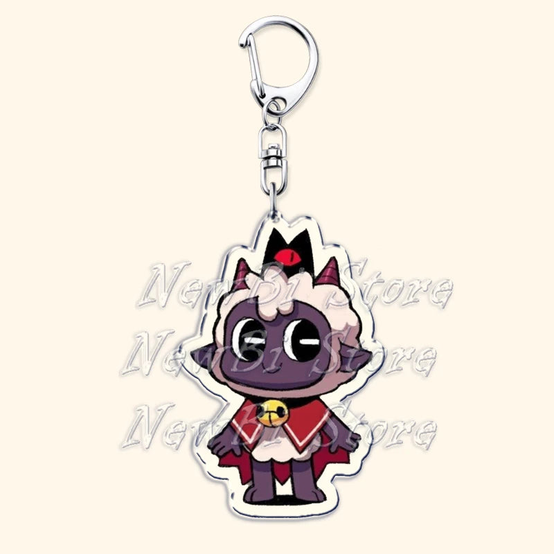 Funny Dark Video Game Sheep Keychain – Cute Lamb & Goat Bag Accessory Gamer Gift