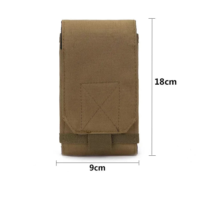 Waterproof Outdoor Camo Tactical Phone Holder – Nylon Waist Belt EDC Hunting Bag