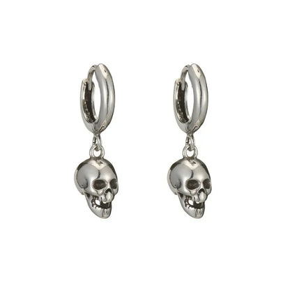 Minimalist Ghost Head Earrings for Men & Women - Retro Skull Pendant, Gothic Punk Rock Party Accessories & Gift