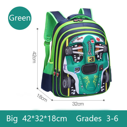 Waterproof 3D Kids Backpack - Lightweight Preschool & Kindergarten School Bag for Boys and Girls
