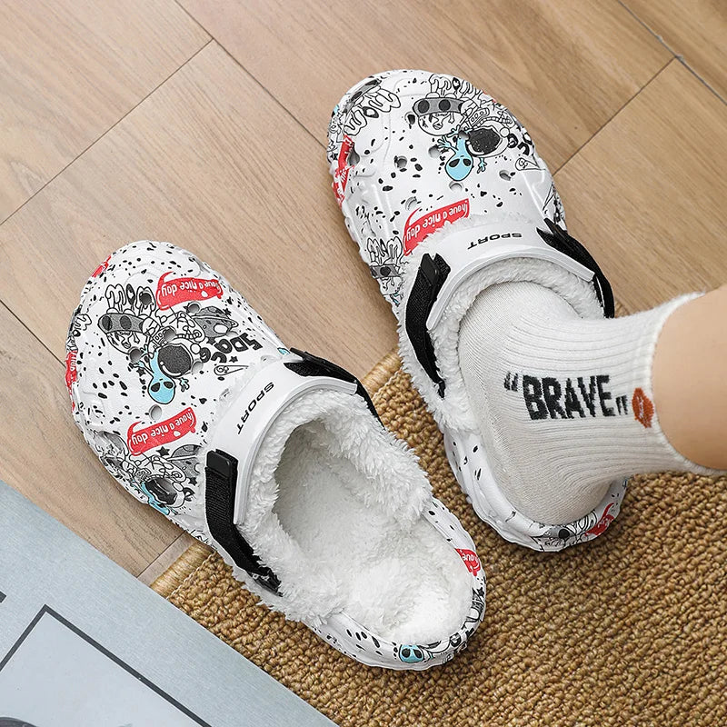 Men’s & Women’s Winter Slippers – Soft Plush Indoor, Non-Slip Removable Sandals, Big Size 47