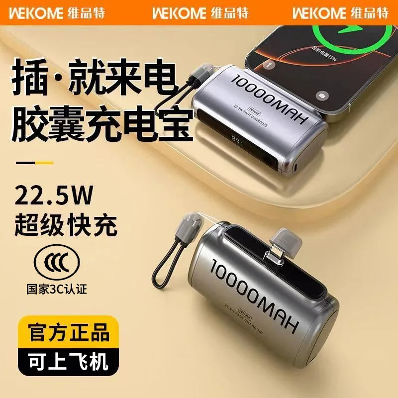10000mAh Mini Power Bank Portable Fast Charging External Battery Pack – Compact Mobile Charger for iPhone, Samsung & Xiaomi Smartphones