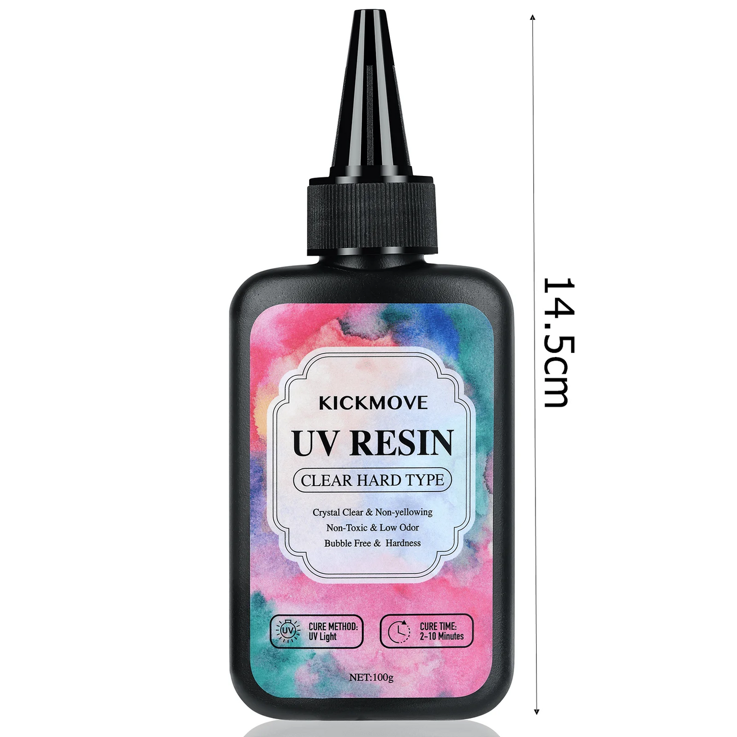 300g Clear UV Resin – Hard Crystal-Clear Epoxy Resin, Upgraded Fast Curing Formula for Jewelry & Craft Making