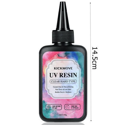 300g UV Resin Clear Epoxy - Crystal Clear Hard UV Cure Resin for DIY Craft Jewelry Making