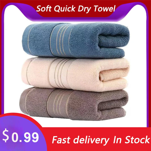 Thickened Pure Cotton Quick-Dry Absorbent Face Towel – Soft Hand Towel for Gym, Hotel & Home Bathroom