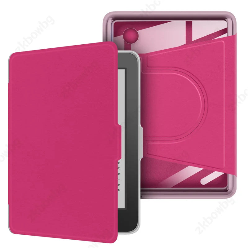 Transparent Acrylic Back Case for Kobo Clara & Clara Colour 6" – Magnetic Rotating eReader Cover