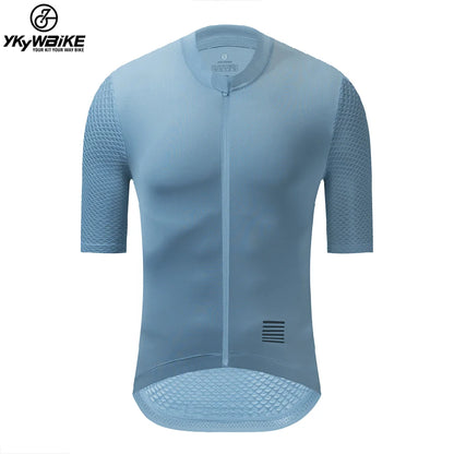 YKYWBIKE Cycling Jersey & Bib Shorts Set — Classic MTB Bike Clothing with Reflective Details