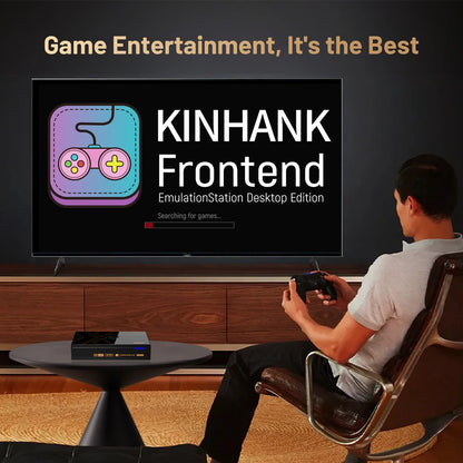 Kinhank Super Console X5 PRO – Retro Video Game Console with 16,000 Games, Plug & Play, PS2/WII/SS/DC/N64, Android 12 TV Box, 4TB