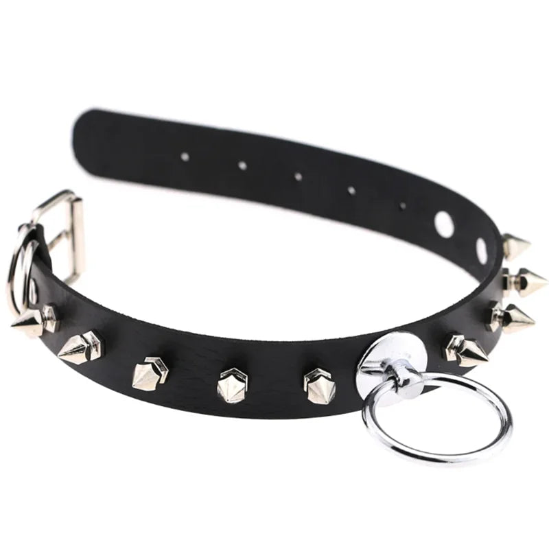 Harajuku Cosplay Rivet Star Punk Rock Gothic Collar — Sexy PU Leather Heart Cross Spike Choker Jewelry for Women
