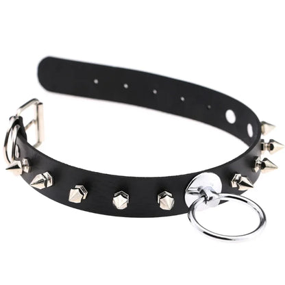 Harajuku Cosplay Rivet Star Punk Rock Gothic Collar — Sexy PU Leather Heart Cross Spike Choker Jewelry for Women