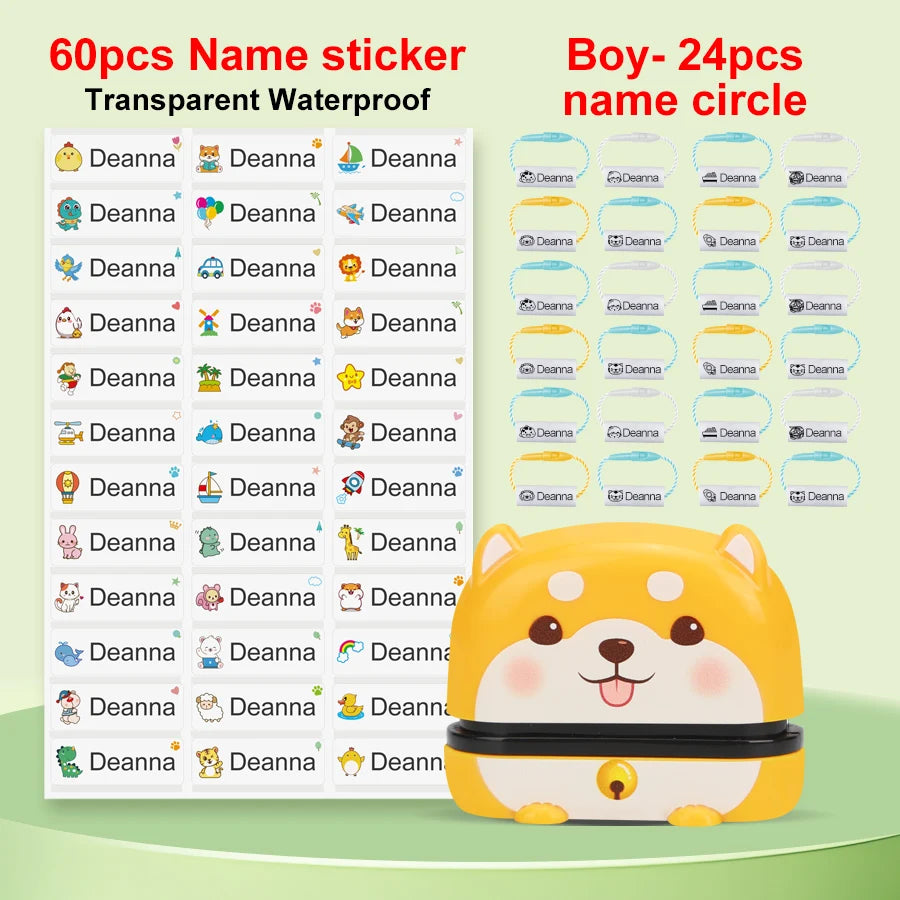 149pcs Personalized Name Stamp Set – Waterproof, Non-Fading Baby & Kindergarten Engraved Seals, Perfect Student Gift