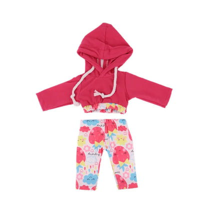 4-Piece Doll Clothes Set – Daily Pretty Dresses, Top & Pants for 43cm Born Baby Dolls & 18-Inch American Dolls, Festival Gift for Girls