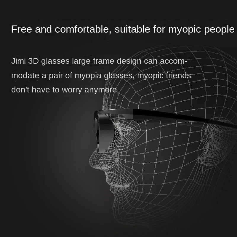 XGIMI Original DLP-Link 3D Glasses – Active Shutter Rechargeable Projector Eyewear | Compatible with JMGO, Formovie & Changhong Projectors Accessory