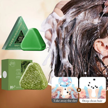 Usman Grass & Platycladus Herbal Shampoo Soap – Natural Hair Loss Treatment, Strengthens Roots, Controls Oil, Cleanses Scalp for Hair Growth