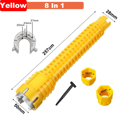 Bathroom Sink Wrench Tool – Multi-Function Plumbing Installation & Maintenance Tool for Faucet, Pipe & Angle Valve Repair