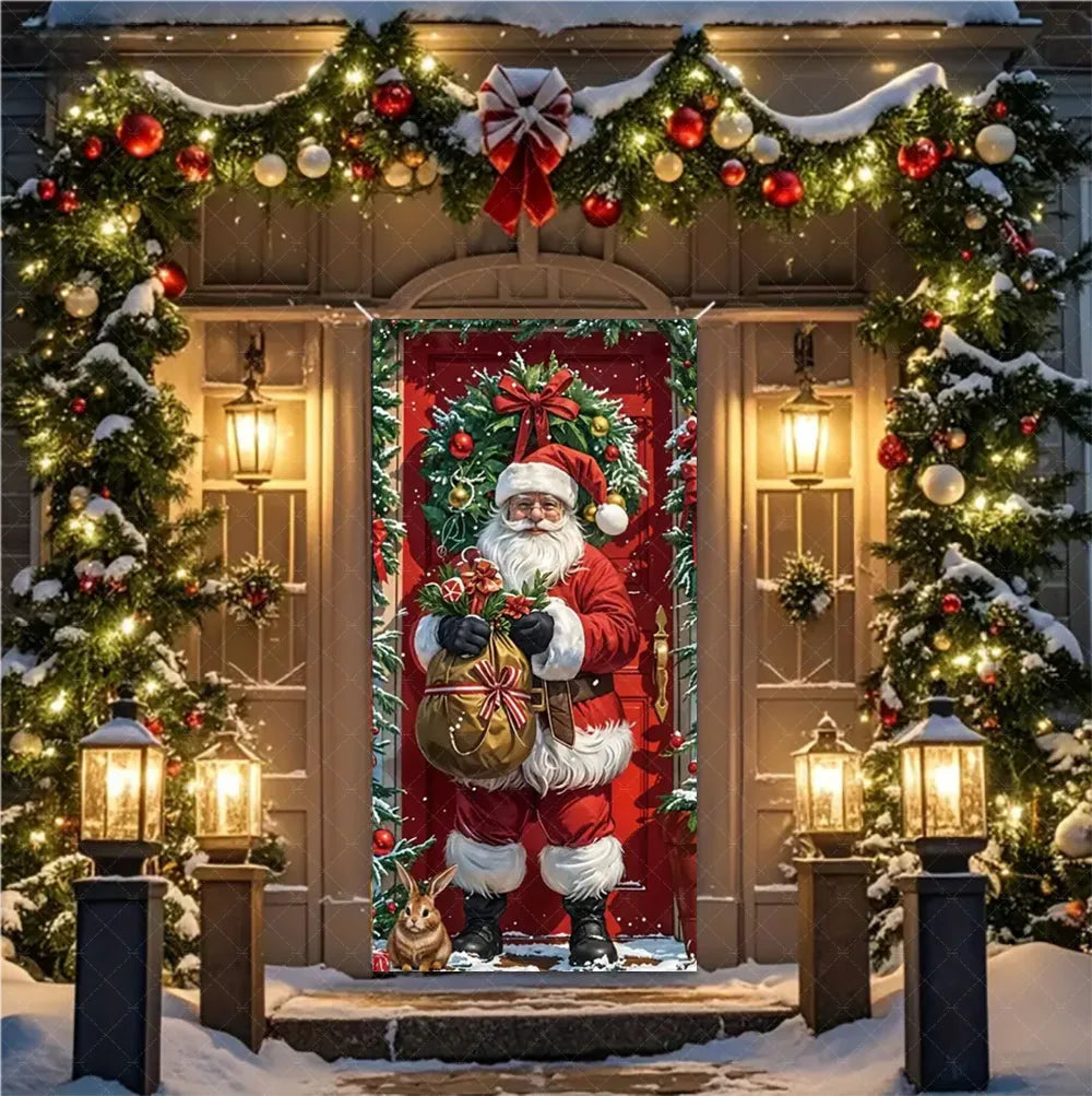 Christmas Hanging Door Banner – Antithetical Couplet Wall Decoration for Merry Christmas 2026 Party & Xmas Gift