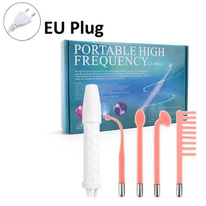 4-in-1 Handheld Electric Facial Therapy Wand – High Frequency Skin Beauty Tool for Acne Treatment and Skin Care