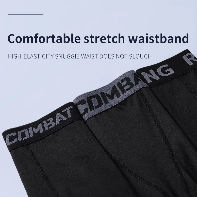 Men’s 2-Piece Sports Set — Tight Cycling & Fitness Shorts, Quick-Dry, High-Elasticity Running & Training Compression Pants