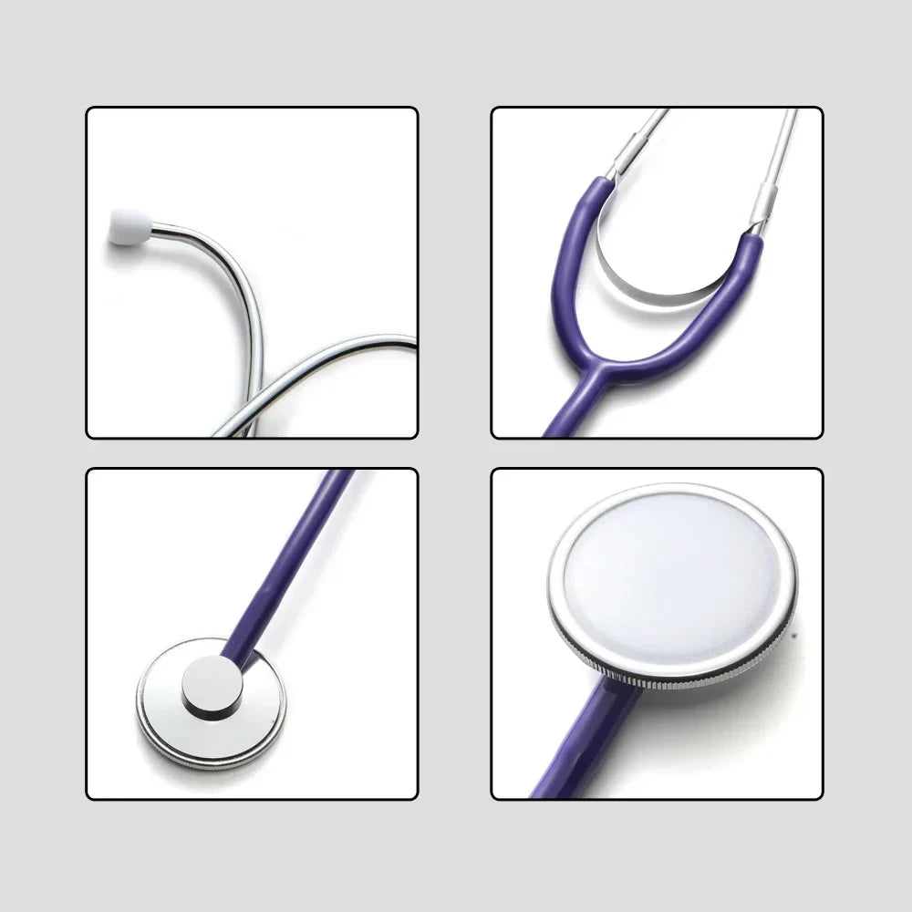 Portable Single Head Stethoscope — Professional Cardiology Medical Device for Doctors, Nurses, Students, and Vets