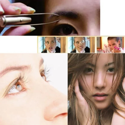 Portable Stainless Steel Eyebrow Tweezer with LED Light – Smart Design Makeup Tool for Hair Removal