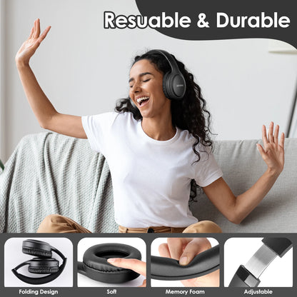 Siindoo JH-919 Foldable Wireless Headphones – Bluetooth Stereo Earphones with Mic & Super Bass, 4 Colors for iPhone, Laptop, PC