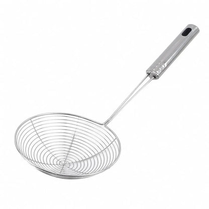 3-Size Stainless Steel Colander Set – Household Noodle, Dumpling, Hot Pot Strainers with Pearl Line Drain