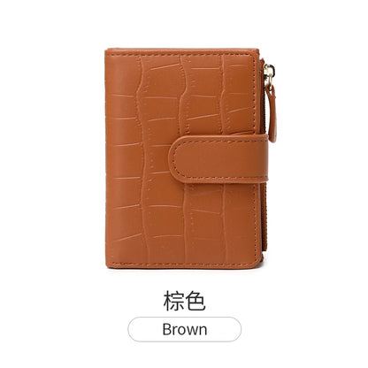 2024 New Minimalist Women’s Wallet — High-Quality PU Leather Short Coin Purse, Fashionable Double-Fold Zero Wallet Holder