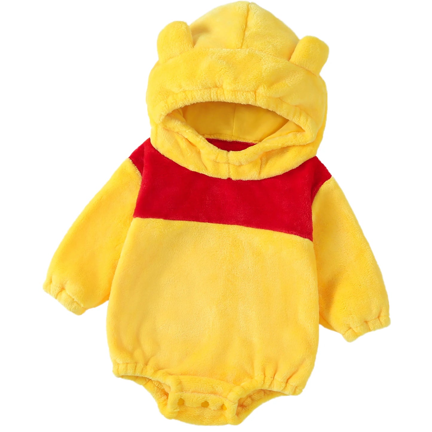 Baby Animal Costume Romper – Flannel Hooded Jumpsuit for Newborn Boys & Girls, Halloween Outfit