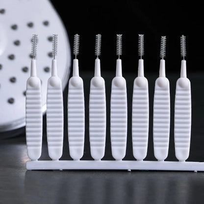Multi-Pack Micro Nylon Shower Cleaning Brushes (10-100PCS) - Anti-Blocking Nozzle Brushes for Bathroom Accessories