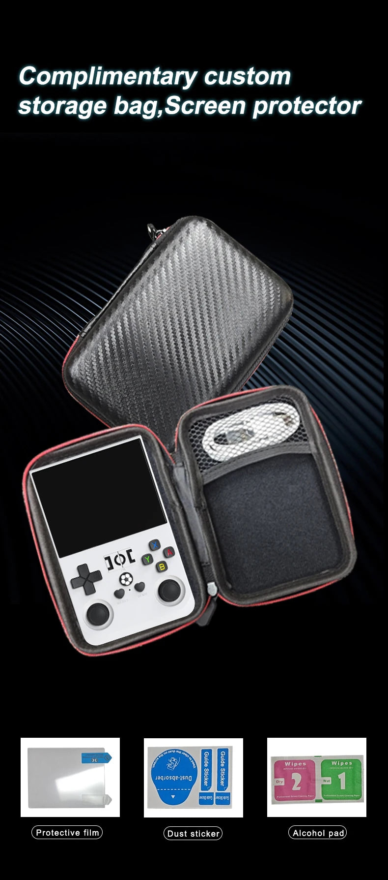 Open Source R36 PRO Retro Handheld Game Console 3.5" IPS Screen Linux Portable Player with 128GB Games