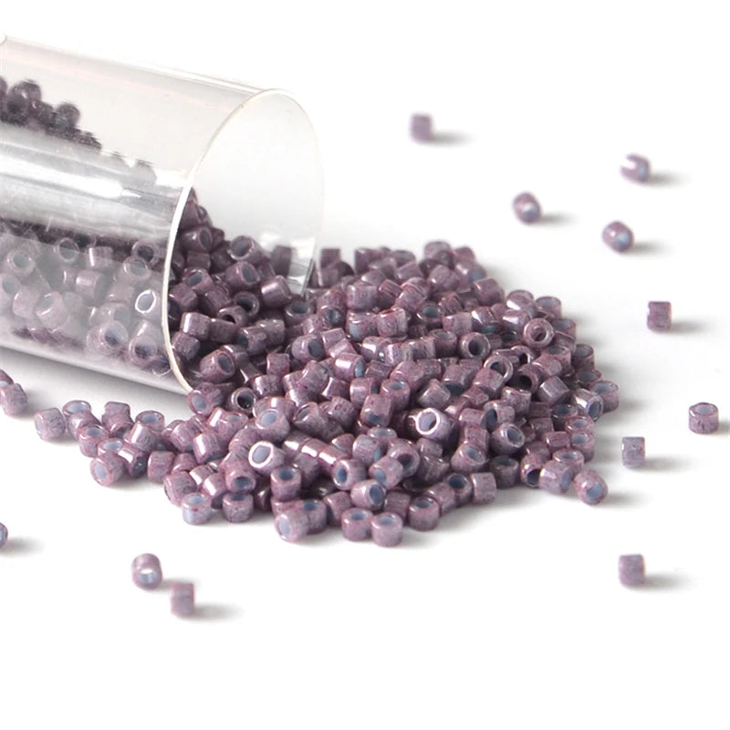 Miyuki Delica 11/0 Seed Beads - Glazed Luster Glass Beads for DIY Jewelry Making
