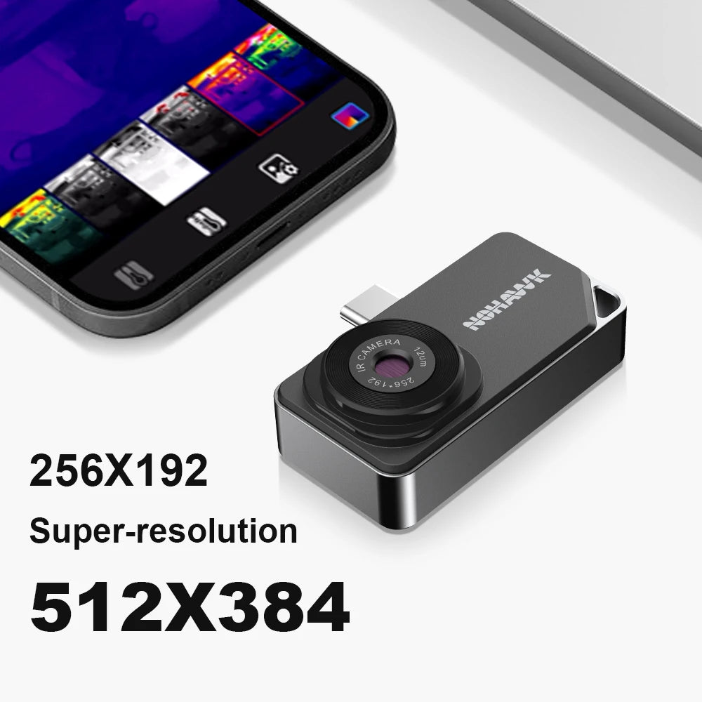 USB-C Thermal Camera for iOS & Android - 320×240 Super Resolution, 160×120 IR Thermal Imager, -4°F to 842°F Temperature Range