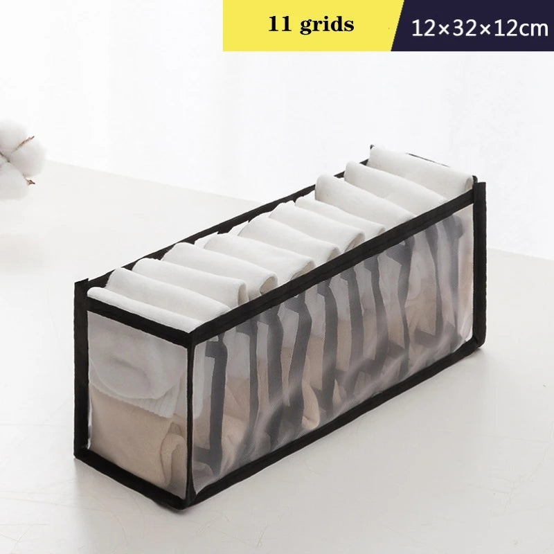 Organizer Storage Boxes for Panties & Socks – Wardrobe Divider for Pants, Underwear, Bras, Jeans & Clothes