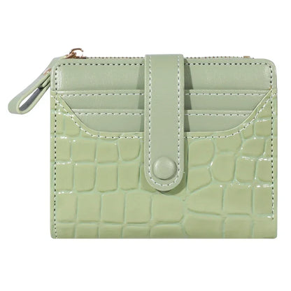 Elegant Women’s Multi-Card Wallet – PU Leather Double Zip Clutch Purse with Crocodile Pattern Storage Bag