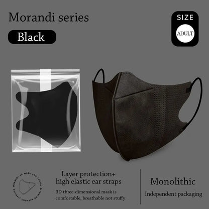 10-Pack Adult Morandi Fish Mask – Summer Slim Edition 3-Layer Approved Respirator Face Masks