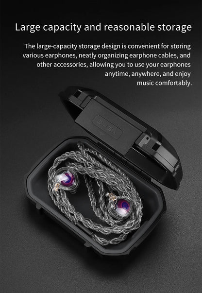 Earphone Accessories Hard Case – Waterproof, Shockproof, Dustproof Portable Storage Bag with Large Capacity