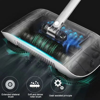 2-in-1 Hand Push Broom and Mop Combo Set - Household Dustpan and Broom for Floor Cleaning - Magic Sweeper Home Cleaning Tools